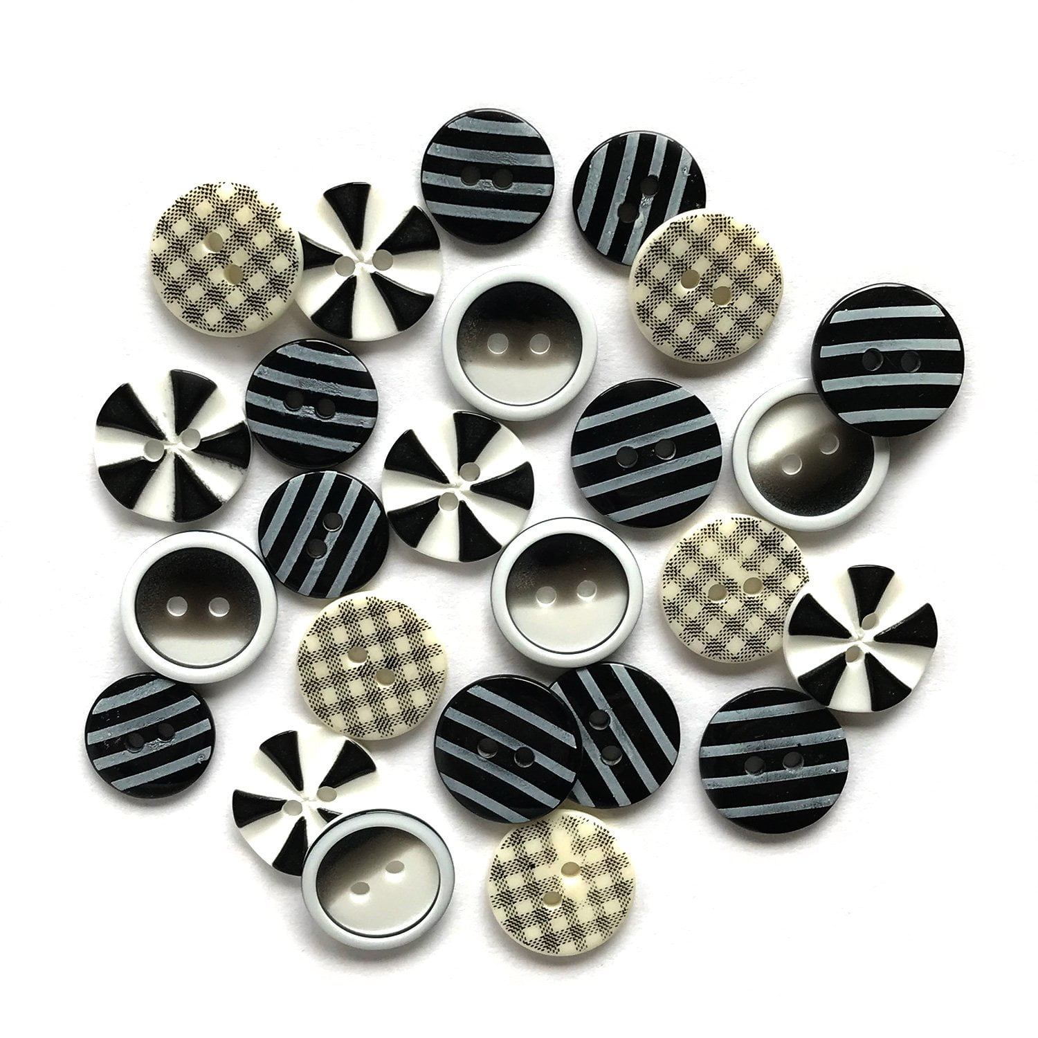 Buttons Galore Button Fusion Printed Buttons For Sewing & Crafts Optical Illusion 3 Packs 60