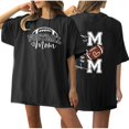 thumbnail image 1 of Tops Cortos para las Mujeres, Doble Cara Impreso Cuello Redondo Gota Hombro Camiseta, Top Estirable Casual, 1 of 5
