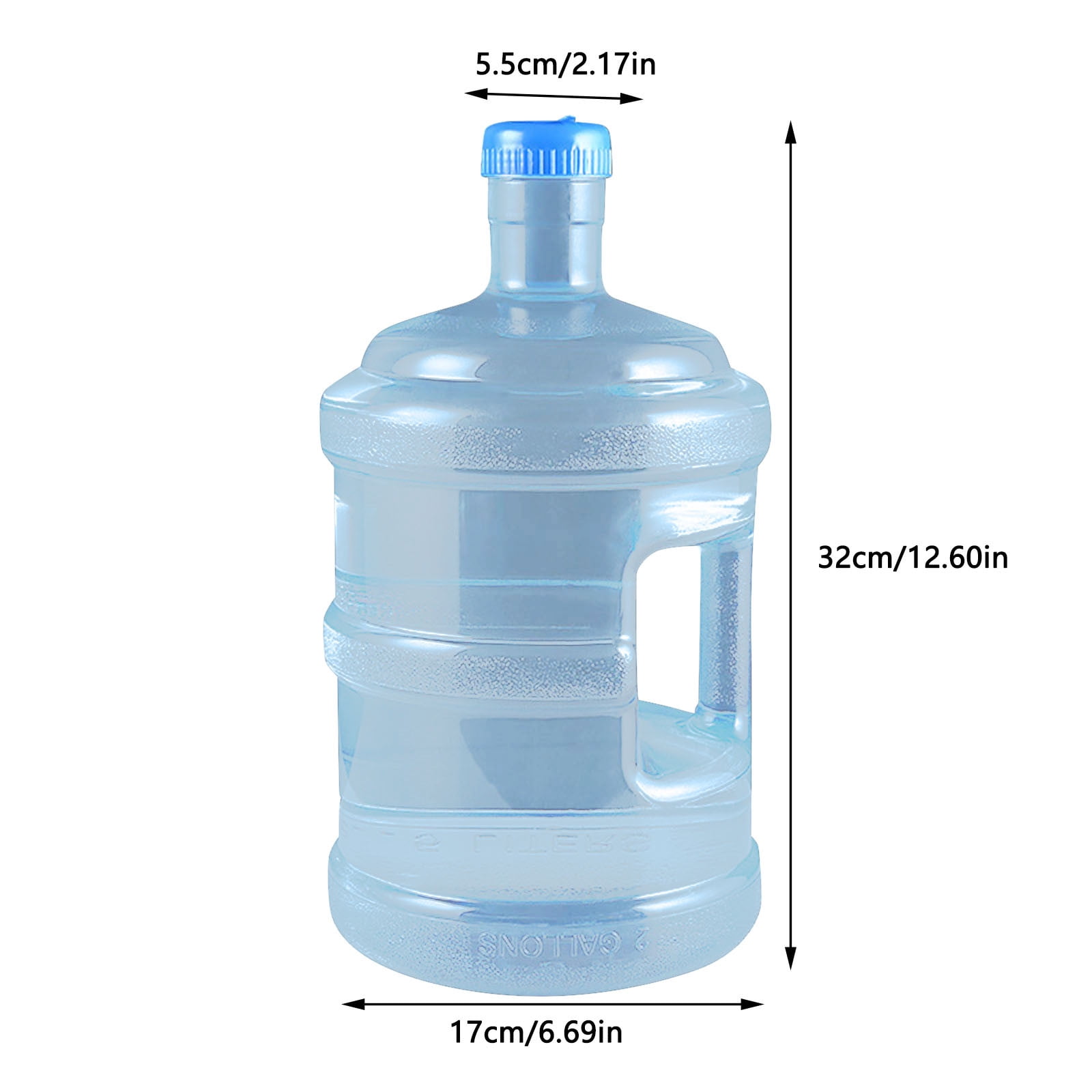 Eqslft 0.8/1.3 Gallon Water Bottle With Cover Big Water Bottle With Cover Gym Water Bottle With Handle Gallon Water Jug (101/170 Oz Transparent) Outdoor Handle Large Capacity Water