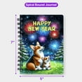 thumbnail image 5 of Happy New Year Corgi Family Cheer Winter Midnight Firework Spiral Bound Journal Welsh Corgi Dog Lover Gifts Idea 5x7in Spiral Notebook - 02025, 5 of 5