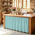 thumbnail image 5 of Modern Bohemia Cabinet Curtains 28"x51" Sink Skirt for Bathroom Kitchen, Solid Color Minimalist Linen Aqua Self Stick Adhesive Under Desk Covers Tall Laundry Cabinet Storage Organizer, 5 of 8