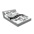 thumbnail image 2 of Ambesonne Saying Fitted Sheet & Pillow Sham Set, Do What You Love Success, Full, Black White, 2 of 2