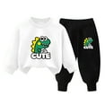 thumbnail image 4 of Toddler Boy Clothes 2PCS Fall Winter Baby Boy Outfit Long Sleeve Sweatshirt +Pants Sweatsuit Clothing Set 6-12 Months 12-24 Months 2T 3T 4T 5T 6T 7T 8T 9T Children(B,2-3 Years), 4 of 4
