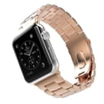 thumbnail image 2 of SOATUTO Compatible With Apple Watch Ultra 1 2 49mm Band Solid Stainless Steel Link Bracelet Replacement Band with Durable Folding Clasp for Apple Watch 9 8 7 45mm 6 5 4 3 2 1 SE 42mm 44mm - Rose Gold, 2 of 6