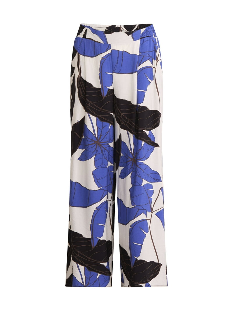 Sofia Jeans Women's Drape Wide Leg Pants, 27-Inch Inseam, Elastic