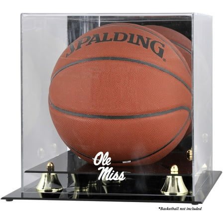 Ole Miss Rebels Golden Classic Logo Basketball Display Case with Mirror Back