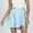 Blue#440, variant on Wowcloth Women High Waist Satin Lace Up A Line Short Skirt Stylish Fashionable Solid Color Bottoms for Modern Women