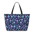 thumbnail image 2 of Fotbe Skull purple flower Bolsa de Viaje para Playa - Resistente al Agua, Bolsa Tote de Gran Capacidad y Ligera con 7 Bolsillos para Mujeres y Hombres, 2 of 7