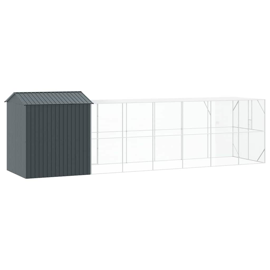 vidaXL Bird Cage Anthracite 824 x 208 x 247 cm Galvanized steel