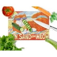 thumbnail image 2 of Carolines Treasures 6050LCB Orange Tabby at the beach Glass Cutting Board Large 12H x 16W multicolor, 2 of 2