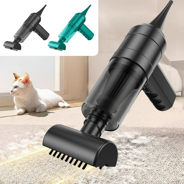 Aspiradora de coche de mano inalámbrica | Removedor de pelo de mascotas por succión de alta potencia | Mini Portátil para el Hogar y el Auto | USB recargable | 2 velocidades ajustables | 4 Archivos