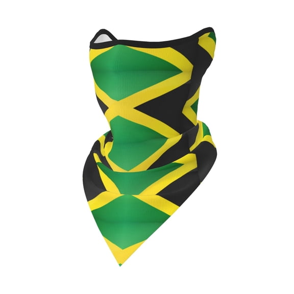 Neck Gaiter Face Mask Covering Bandanas For Men Women Jamaica Flag Scarf Balaclava Cover Headbands