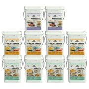 Augason Farms Deluxe 4-Month 1-Person 10-Pail Kit Emergency Food Supply