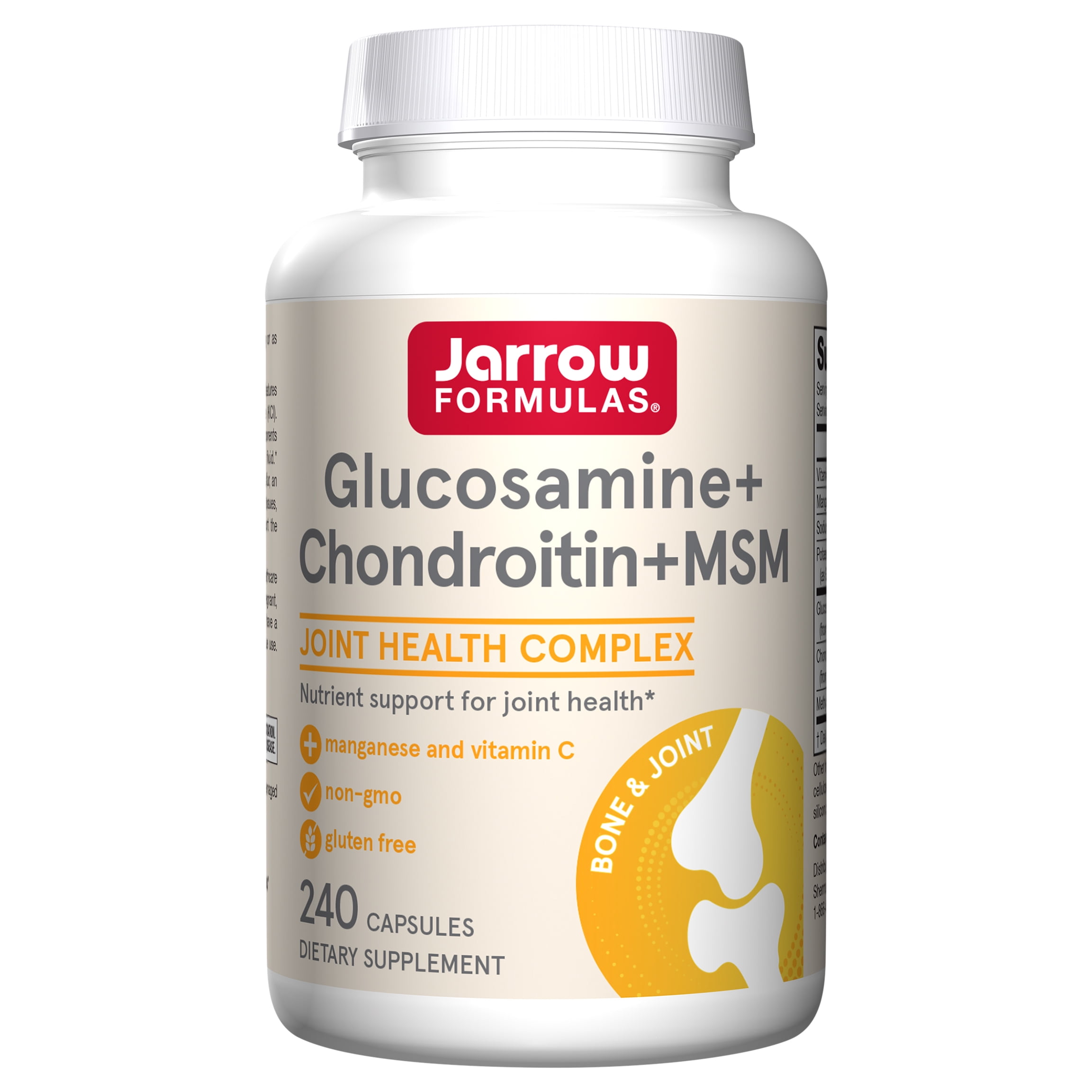 Jarrow Formulas Glucosamine and Chondroitin and MSM, Supports Joint Health, 240 Caps