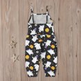 thumbnail image 5 of QISIWOLE Halloween Jumpsuit Gift for Toddler Baby Girl Spaghetti Straps Romper Cute Pumpkin Graphic One Piece Outfit Sales, 5 of 9