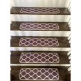 thumbnail image 2 of Benissimo Platinium Collection Modern, PrintedDesign Vibrant and Soft Stair Treads, Pack of 13 (0'9"x2'8") + 1 (2'7"x2'7") | Purple, 2 of 3