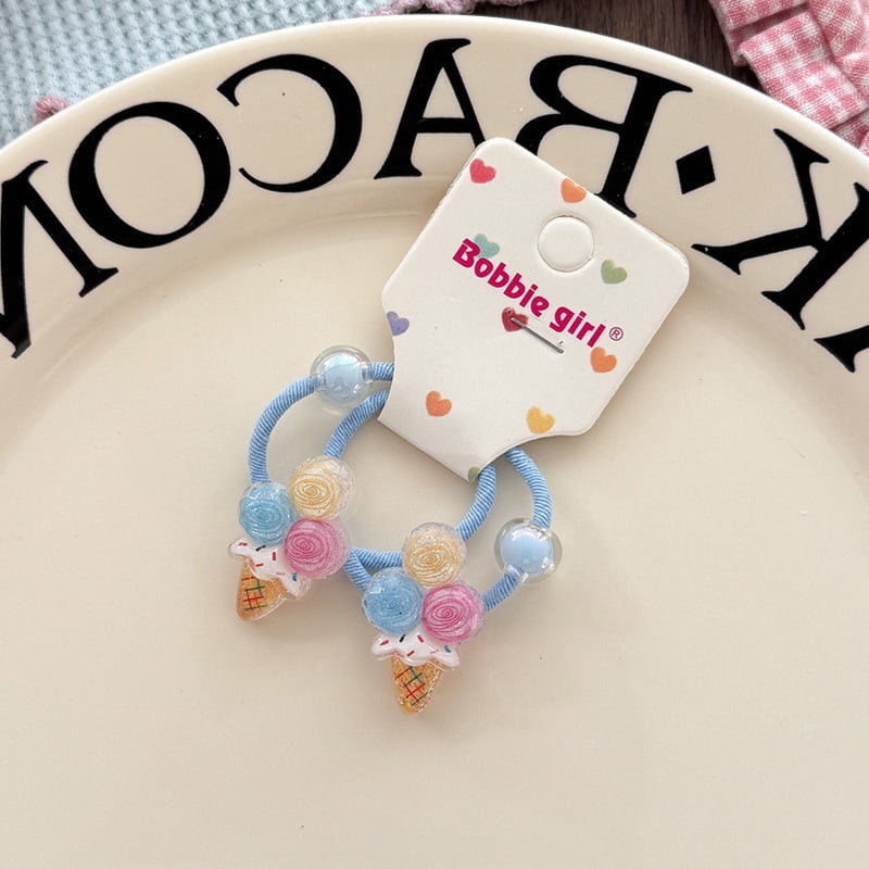 2PCS Lovely Sparkling Rainbow Elastic Hair Bands for Girls Children's Hair Accessories Baby Headwear Ties
