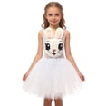 thumbnail image 2 of HOWPAY Easter Girls Dresses Cute Cartoon Print Sleeveless Summer Tutu Skirt Birthday Holiday Casual Loose Fit Tulle Princess Sundress White, 2 of 8