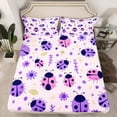 thumbnail image 2 of Castle Fairy Cartoon Ladybird Bed Sheets,Chic Floral Flowers King Sheets, 2 of 7