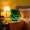 thumbnail image 7 of Deeceymbur St Patricks Day Green Hat LED Mirror Ambient Light Multilayer Neon Glowing USB Powered for Home Bedroom Desk Holiday Decor, 7 of 7