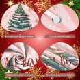 thumbnail image 4 of Christmas Tree Design Christmas Banner Pink Bow Holiday Backdrop Gold Accents String Lights Xmas Display for Christmas Party Holiday Decoration Indoor Event, 4 of 9