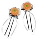 thumbnail image 2 of Pinzas para el cabello de Halloween Yinane con diseño de calabaza naranja, 2 of 8