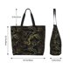 thumbnail image 5 of Fotbe Gold Gloss Outline Floral Bolsa Tote Estética de Lona con Estampado para Mujer - Bolsa Reutilizable de Hombro Casual para Vacaciones, Compras, Trabajo y Gimnasio, 5 of 8