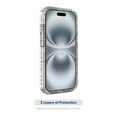 thumbnail image 3 of onn. iPhone 16 Rugged Phone Case with Smartport Protection, Clear with Glitter, 3 of 8