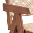 thumbnail image 4 of Natural Accent Chair With Stable Wooden Base For A Modern Bedroom Finish And Wood Comfortable Seating In Living Area, 4 of 5