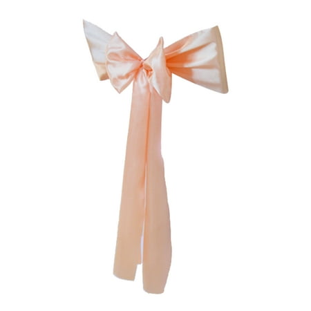

COOLL Elegant Chair Back Bow Tie Breathable Faux Silk and Stain Wedding Banquet Ribbon Chair Bands Party Supplies
