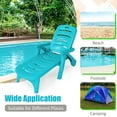 thumbnail image 5 of Patiojoy Outdoor Chaise Lounge Chair 5-Position Folding Recliner for Beach Poolside Backyard Turquoise, 5 of 10