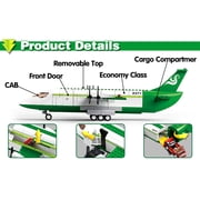 City-Airport Cargo-Plane Building Block Set,Working-Car,Luggage-Tray,Movable-Stairs toys Compatible with major brands(383PCS)