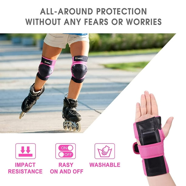  Retrospec Knee Pads, Elbow Pads & Wrist Guards for Men, Women  & Kids - Protective Gear for Skateboarding, Roller Skate, Rollerblade, BMX  & Scooter - Multi Sport Pad Set 