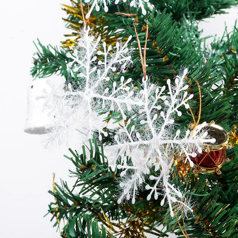 90PCS Christmas Snowflakes Decorations White Tree Party Ornaments Xmas  Outdoor – Tacos Y Mas