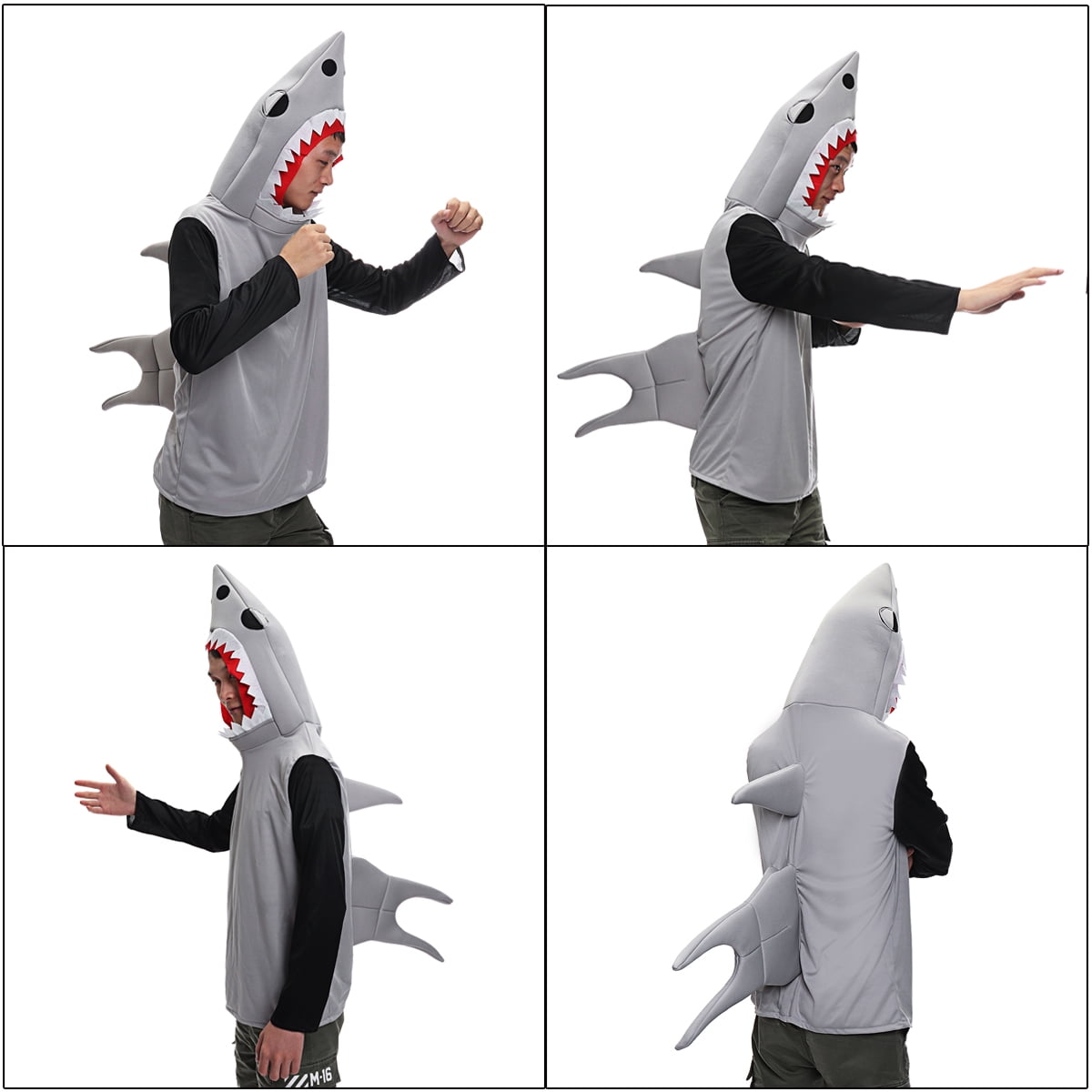 Halloween Shark Costume Cosplay Adult Party Animal Fancy Dress Clothes Unisex