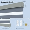 thumbnail image 6 of MING CHEN Motorized Zebra Blinds, Remote Control Day and Night Roller Blinds, 85% Blackout Dark Grey (59"W x 72"H), 6 of 7