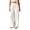White, variant on Linen Pants Women High Waisted Straight Leg Beach Pants Summer Loose Flowy Casual Pants S