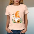 thumbnail image 4 of vigerkar Gnome T-Shirt for Women Floral Graphic Tees Cute Gnome Short Sleeve Tee Tops 2026 Summer (Light Pink, 3XL), 4 of 8