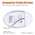 thumbnail image 5 of Facon Concise LED RV Dome Light Under Cabinet Light Ceiling Flush Mount Light with PIR Motion Sensor and On&Off Switch, 12Volts DC LED Night Light, 5 of 9