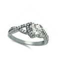 thumbnail image 6 of KY CHOOSE YOUR COLOR Heart Clear CZ Halo Promise Ring .925 Sterling Silver Infinity Band White Female Size 6, 6 of 31