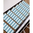 thumbnail image 7 of Stair Treads for Wooden Steps, Aqua Striped Peel and Stick Stair Treads with Reusable Adhesive, Modern Farmhouse Blue White Stripes Non Slip Indoor Stairs Runner Rugs Mats for Elders Dogs 8"x30" 7PCS, 7 of 7