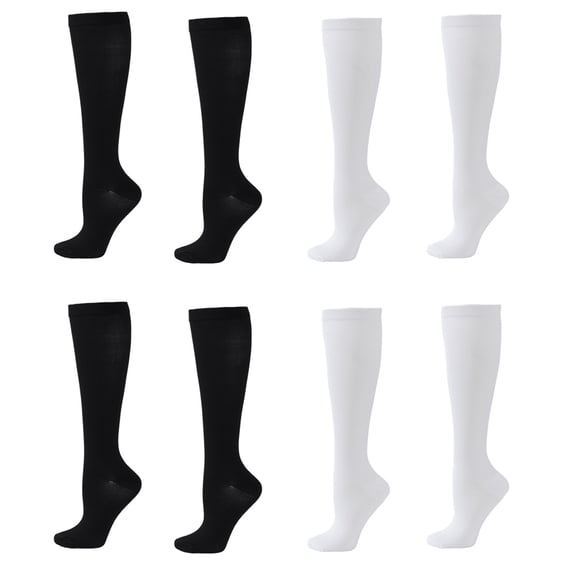 4 Pairs Women'S Knee Socks Soft Socks Stockings for Christmas Gifts Daily Wear