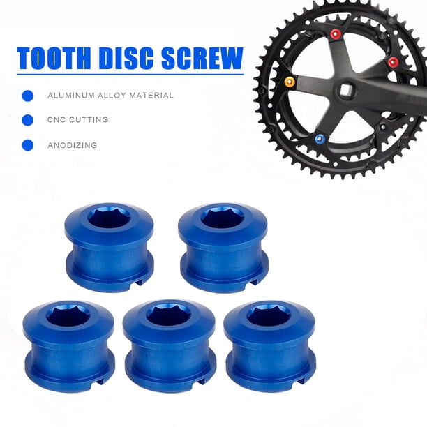 Tornillos Del Plato Tuercas para bielas de bicicleta, tornillos para rueda dentada, tornillos de disco MTB, 5 uds.