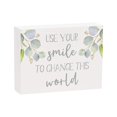 thumbnail image 1 of Inspirational Mini Wood Block Sign, 4" (Use Your Smile to Change the World), 1 of 4