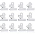 thumbnail image 1 of 12pcs 22mm White Small Bulldog Clips, Metal Paper Binder Clips for Office Home Kitchen Photo Documents, 1 of 5