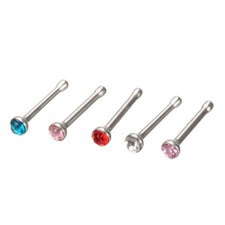 - 40 Pcs 1.8mm Unisex Fashion Simple Round Nose Stud Body Piercings Jewelry