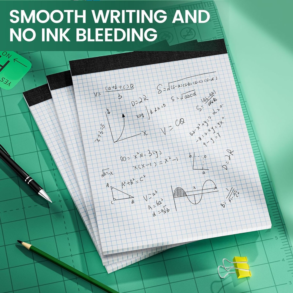 6 Pcs A4 Paper Pads Engineering Notebook Writing Paper Tearable Notepads