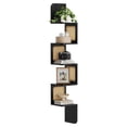 thumbnail image 1 of Estante de esquina VASAGLE de 5 niveles, montado en la pared, flotante, color negro ceniza, 1 of 7