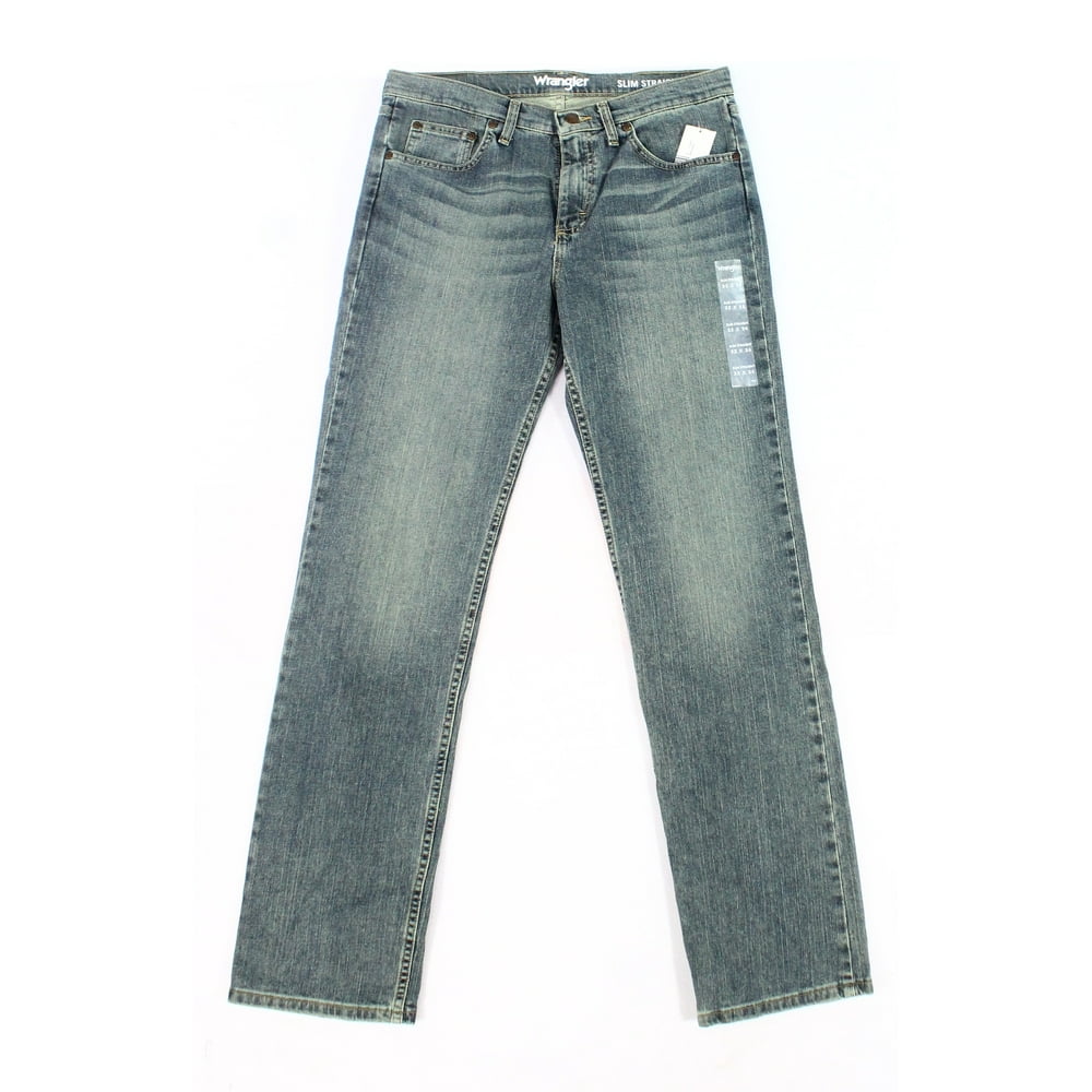 Wrangler - Mens Jeans 31x32 Slim-Fit Straight-Leg Stretch 31 - Walmart ...
