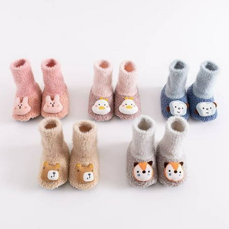 

GXSR Non Slip Kids Toddler Socks with Grip Anti Skid Boys Girls Socks for Children Baby Crew Socks for 1-7 Year Old Child